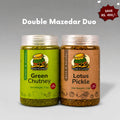 Double Mazedar Duo – Green Chutney & Lotus Pickle