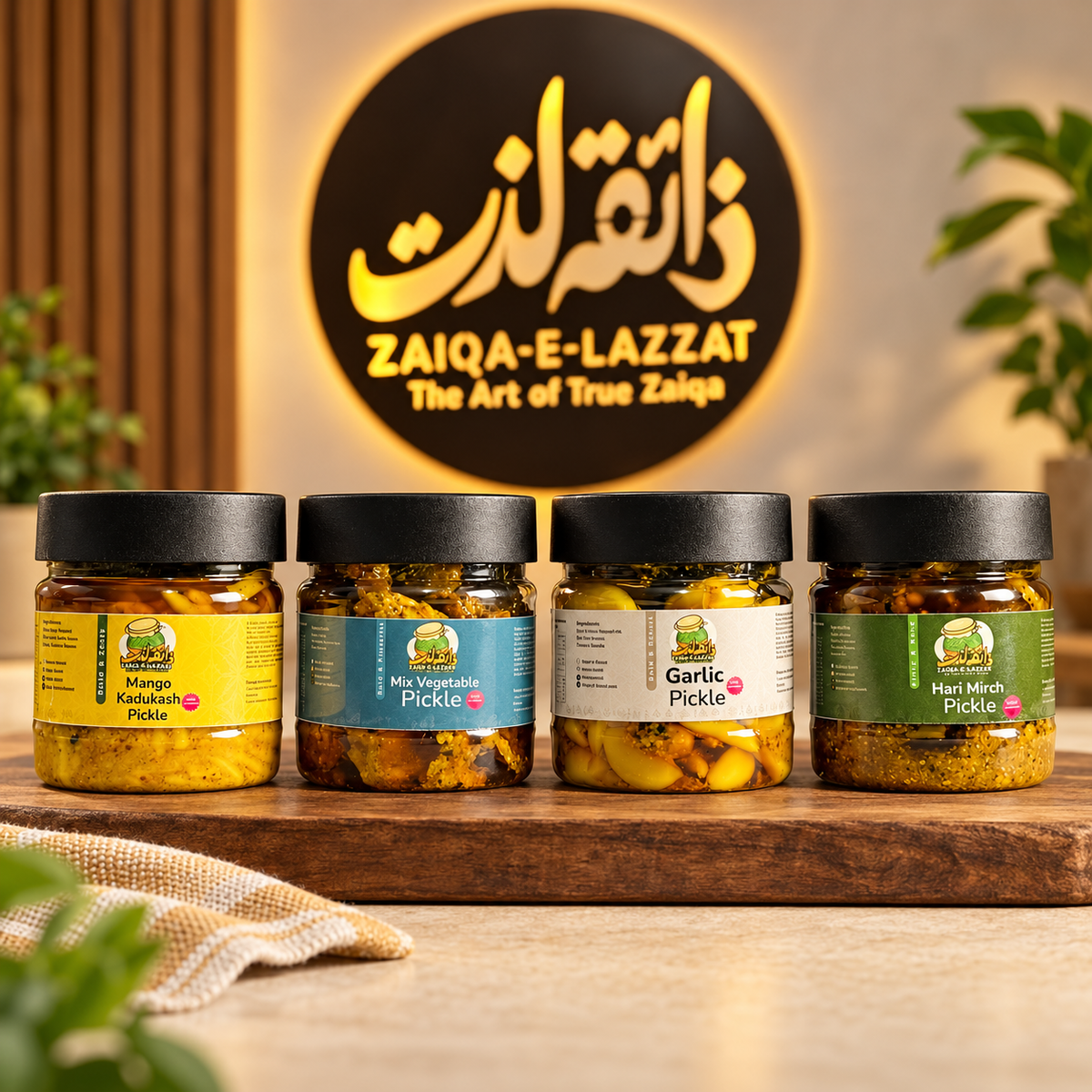 Zaiqa-e-Lazzat Mini Achaar Tester Pack of 04 –  چاروں زائقے ایک ساتھ آزمائیں