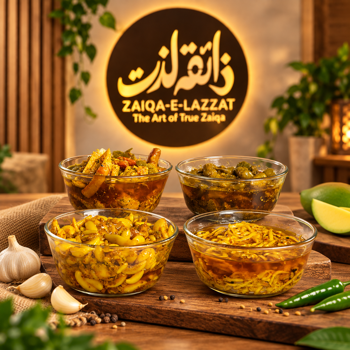 Zaiqa-e-Lazzat Mini Achaar Tester Pack of 04 –  چاروں زائقے ایک ساتھ آزمائیں